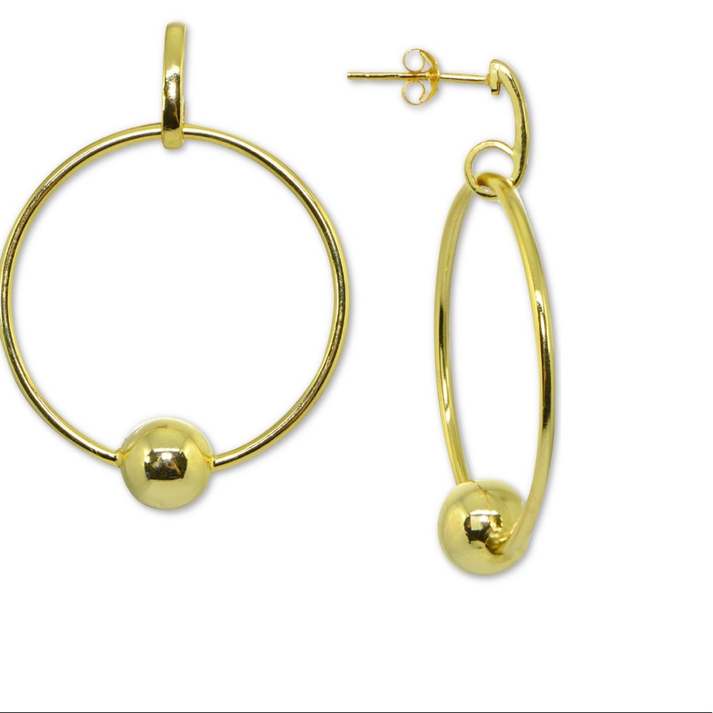 Giani Bernini Sterling Silver 14k Gold Earrings - Picture 1 of 2